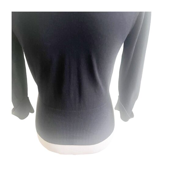 Monterey Bay Clothing Company. Black Silk Blend Long Sleeve Sweater Size Small - Picture 7 of 9